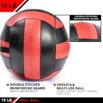 15 LB JFIT Wall Ball - Red/Black