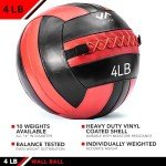4 LB JFIT Wall Ball - Red/Black