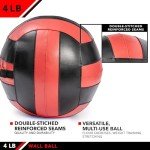 4 LB JFIT Wall Ball - Red/Black