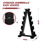 BalanceFrom 150LB Hex Dumbbell Set with Rack