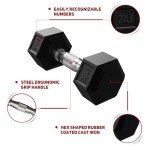 BalanceFrom 150LB Hex Dumbbell Set with Rack