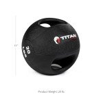 Titan Fitness 20 lb Dual Grip Medicine Ball