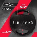 Yes4All 8LB Weighted Medicine Ball with Handles