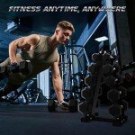 BalanceFrom 150LB Hex Dumbbell Set with Rack