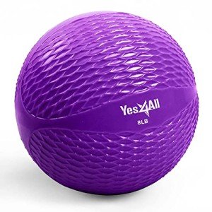 Yes4All 8lb Soft Weighted Toning Ball - Purple