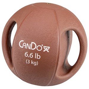 CanDo Dual-Handle Medicine Ball for Home Workouts