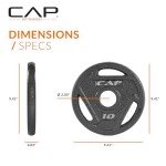 Cap Olympic Grip Weight Plates - 10 lb Set of 4