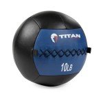 Titan Fitness Soft Leather Medicine Wall Ball 10 lb. Durable, Endurance, Cardio, Core Strength