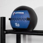 Titan Fitness Soft Leather Medicine Wall Ball 10 lb. Durable, Endurance, Cardio, Core Strength