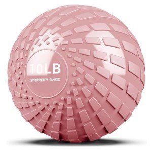 STRPRETTY BASIC Medicine Ball 10 lbs Slam Ball Weighted Balls for Exercise Strength and Crossfit Workout (Dynamic Pink)