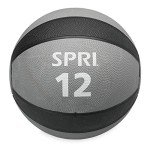 SPRI Medicine Ball - Exercise Workout Ball for Endurance Training - Thick Walled Heavy-Duty Textured Surface, Easy-to-Read Weight Label - Multi-Use Fitness Tool - Durable Construction - 12 lb