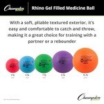 Champion Sports Gel Filled Medicine Ball (Green 7 lbs)