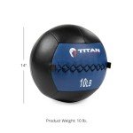 Titan Fitness Soft Leather Medicine Wall Ball 10 lb. Durable, Endurance, Cardio, Core Strength