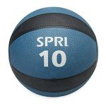 SPRI Medicine Ball - Exercise Workout Ball for Endurance Training - Thick Walled Heavy-Duty Textured Surface, Easy-to-Read Weight Label - Multi-Use Fitness Tool - Durable Construction - 10 lb