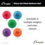 Champion Sports Gel Filled Medicine Ball (Green 7 lbs)