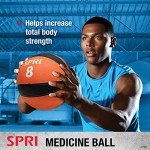 SPRI Medicine Ball - Exercise Workout Ball for Endurance Training - Thick Walled Heavy-Duty Textured Surface, Easy-to-Read Weight Label - Multi-Use Fitness Tool - Durable Construction - 10 lb