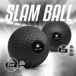 Yes4All Slam Balls Upgraded, 10-12lb Medicine Ball Weight, Durable PVC Sand Filled Workout Dynamic Medicine Ball for Core Strengthen