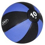 ZENY 10lb Weighted Exercise Ball for Strength and Stability Training, Heavy Duty Rubber Medicine Ball for Full-Body Workouts