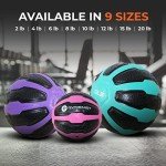 GYMENIST Rubber Medicine Ball with Textured Grip, Available in 9 Sizes, 2-20 LB, Weighted Fitness Balls,Improves Balance and Flexibility - Great for Gym, Exercise, Workouts (2 LB (Pink-Black))