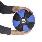 F2C 10 lbs Medicine Ball Workout Med Ball for Core Strength, Balance, Coordination Exercise Non-Slip Rubber Shell Textured Surface