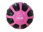 GYMENIST Rubber Medicine Ball with Textured Grip, Available in 9 Sizes, 2-20 LB, Weighted Fitness Balls,Improves Balance and Flexibility - Great for Gym, Exercise, Workouts (2 LB (Pink-Black))
