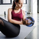 ZENY 10lb Weighted Exercise Ball for Strength and Stability Training, Heavy Duty Rubber Medicine Ball for Full-Body Workouts