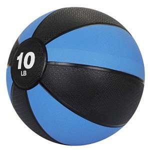 Epetlover 10lbs 12lbs Weighted Medicine Ball Workout Exercise Ball for Core Strengthen Balance Training, Non-Slip Rubber Shell, Textured Grip