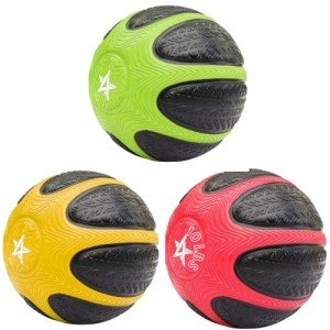 Yes4All Medicine Ball with Dual Texture Grip, Weighted Medicine Ball for Workouts Exercise Balance Training, Core Strength, Balance and Coordination Exercise, Non-Slip Rubber Shell with 6/8/10/12LBS