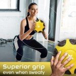 Yes4All Medicine Ball with Dual Texture Grip, Weighted Medicine Ball for Workouts Exercise Balance Training, Core Strength, Balance and Coordination Exercise, Non-Slip Rubber Shell with 6/8/10/12LBS