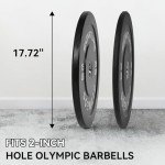 Fitvids 50-Pound Olympic Bumper Plate Set