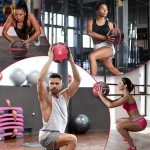 Yes4All Medicine Ball with Dual Texture Grip, Weighted Medicine Ball for Workouts Exercise Balance Training, Core Strength, Balance and Coordination Exercise, Non-Slip Rubber Shell with 6/8/10/12LBS