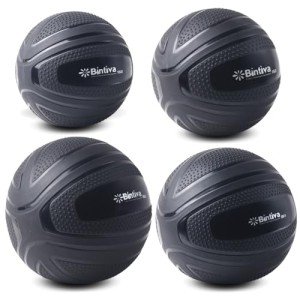 bintiva Non Bounce Slam Ball - Exercise Weighted Deadball for Workout and Fitness Routines - Medicine Dead Weight Ball