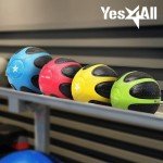 Yes4All Medicine Ball with Dual Texture Grip, Weighted Medicine Ball for Workouts Exercise Balance Training, Core Strength, Balance and Coordination Exercise, Non-Slip Rubber Shell with 6/8/10/12LBS