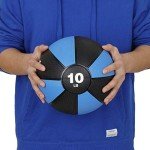 Epetlover 10lbs 12lbs Weighted Medicine Ball Workout Exercise Ball for Core Strengthen Balance Training, Non-Slip Rubber Shell, Textured Grip