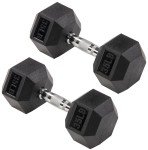 35-Pound Premium Rubber Hex Dumbbell Pair