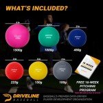 Driveline Baseball PlyoCare® Balls - 6 Weighted & Durable Training Balls - Scan QR Code for Free 16-Week Pitching Program - Plyo Balls for Baseball