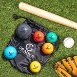 Soft Shell Weighted Ball Set 32, 21, 14, 7, 5, and 3.5oz-Pitching/Throwing Velocity Training for Baseball and Softball