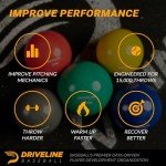 Driveline Baseball PlyoCare® Balls - 6 Weighted & Durable Training Balls - Scan QR Code for Free 16-Week Pitching Program - Plyo Balls for Baseball