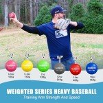 SunNordic 6/9 Pack Plyometric Weighted Baseball Set (3.5-16/35/53/70 oz) - Variable Weight Plyo Baseballs for Improved Power & Pitching Training - for All Skill Levels