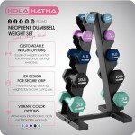 Hexagon Dumbbell Weight Set with Storage Rack