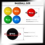 SYNGUCK 6 Pack Plyometric Weighted Balls for Baseball & Softball Training Set (3.5/5.3/7.9/10.6/14/35 oz) Variable Weight Plyo Baseballs for Improved Power & Pitching Training - for All Skill Levels