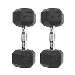 CAP Barbell 50lb Coated Hex Dumbbells (Pair)