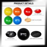 SYNGUCK 6 Pack Plyometric Weighted Balls for Baseball & Softball Training Set (3.5/5.3/7.9/10.6/14/35 oz) Variable Weight Plyo Baseballs for Improved Power & Pitching Training - for All Skill Levels