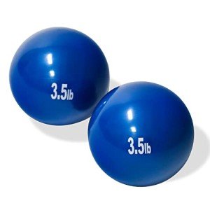Weighted Exercise Toning Ball - Set of 2 - by Trademark Innovations (3.5lbs),Blue