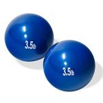 Weighted Exercise Toning Ball - Set of 2 - by Trademark Innovations (3.5lbs),Blue
