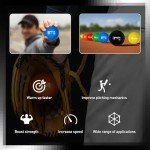 SYNGUCK 6 Pack Plyometric Weighted Balls for Baseball & Softball Training Set (3.5/5.3/7.9/10.6/14/35 oz) Variable Weight Plyo Baseballs for Improved Power & Pitching Training - for All Skill Levels