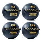 ToughFit Soft Wall Ball - Medicine Ball Set for Cardio Fitness Exercise - Weighted Med Ball for Strength and Conditioning Exercises, Cross Training Lunge, and Partner Toss (5LB+10LB+15LB+20LB)