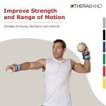 THERABAND Soft Weight, 4.5" Diameter, Weighted Balls for Baseball, Weighted Balls for Softball, Hand Held Ball Shaped Isotonic, Shoulder Strength, Rotator Cuff & Throwing Trainer, Assorted Set of 6