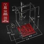 Mikolo Power Cage, Power Rack with LAT Pulldown, 1200 Pounds Capacity Workout Cage with More Training Attachments, Squat Rack for Home Gym, Black