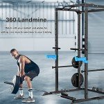 ULTRA FUEGO Power Cage, Multi-Functional Power Rack with J-Hooks, Dip Handles, Landmine Attachment and Optional Cable Pulley System for Home Gym